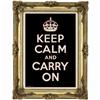 Buy this Poster: Design: Keep Calm and Carry On; Colour: Gold on Black; See detailed product info and choose sizing options on next screen.