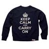 Buy this Crew Sweat: Design: Keep Calm and Carry On; Colour: White on Navy; See detailed product info and choose sizing options on next screen.